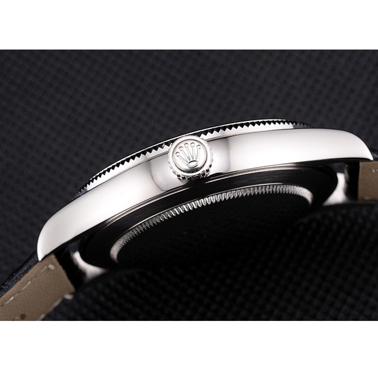 Aaa replica watch Stainless Swiss And Bracelet Rolex Black Datejust Steel Case Dial 0706